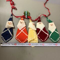 【那須町役場】クリスマス　ニット　サンタクロース　オブジェ　リース　ツリー　オーナメント【管理番号380】の画像