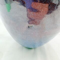 【❗️✨青紫グラデーション✨❗️】陶器 花瓶 青紫釉 小さめサイズ 傷あり現状の画像