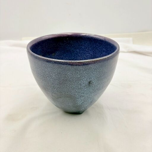 ❗️✨青紫グラデーション✨❗️】陶器 花瓶 青紫釉 小さめサイズ 傷