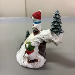【那須町役場】クリスマス　オブジェ　スキー　雪だるま　置物　【管理番号386】の画像
