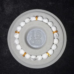 ハウライト（マグネサイト）8mmブレスレット☪️15cmの画像