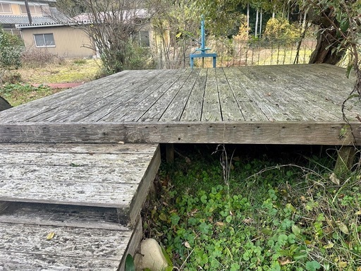 解体してからお渡し】ウッドデッキ／引き取り限定 約3m角【三重県