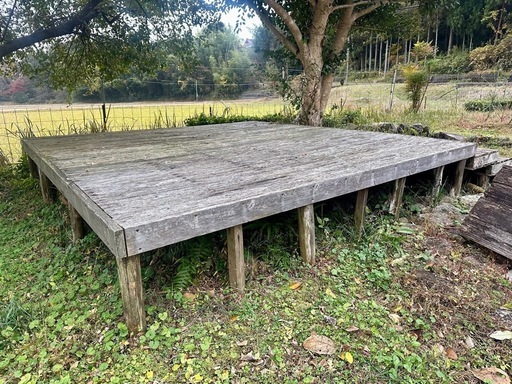 解体してからお渡し】ウッドデッキ／引き取り限定 約3m角【三重県