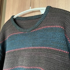 【クリーニング済】レディース　セーター　ボーダー　Mの画像