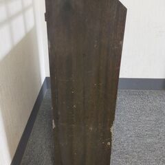 △ ガラス扉飾り棚 本棚 収納棚 キャビネット 昭和レトロ アンティーク 木製 全体的にキズありの画像