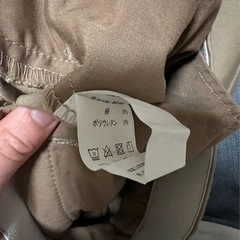 ベージュ ガウチョパンツ サイズSの画像