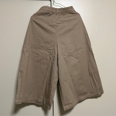 ベージュ ガウチョパンツ サイズSの画像