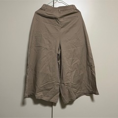 ベージュ ガウチョパンツ　Lサイズの画像