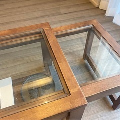 ガラステーブル/ローテーブル/伸縮テーブル※直接受け渡し※の画像