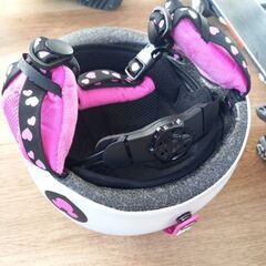 スキー板 ビンディング ブーツ ストック ヘルメットセット 子供用  の画像