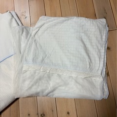 掛け布団カバー　ダブル レース　ブルー　2枚の画像