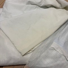 掛け布団カバー　ダブル レース　ブルー　2枚の画像