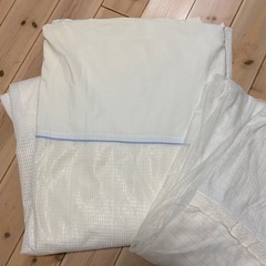 掛け布団カバー　ダブル レース　ブルー　2枚の画像