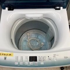 ID:704978　全自動洗濯機５．５ｋ　ハイアール　２０２２年製の画像