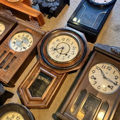 今週限定！柱時計　昭和　大正　鳩時計などまとめて　動作未確認の画像