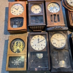 今週限定！柱時計　昭和　大正　鳩時計などまとめて　動作未確認の画像