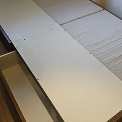 収納付き！セミダブルベッドフレームの画像