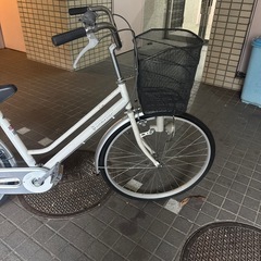 大人用自転車　26インチ　ダンロップ　ギア無し、ライト付き、鍵付き、ママチャリの画像