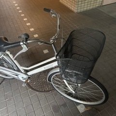 大人用自転車　26インチ　ダンロップ　ギア無し、ライト付き、鍵付き、ママチャリの画像