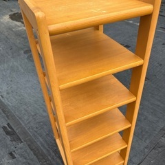 木製小型シェルフ 電話台やスリッパラック等にの画像