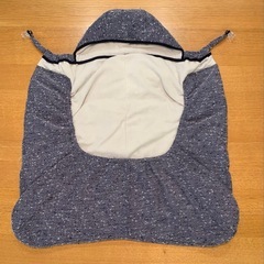 抱っこ紐ケープ　防寒ケープ　ベビーカー　フード　ネイビーの画像
