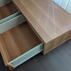 【引き取り限定】大きな引き出し付き木製テレビボードの画像