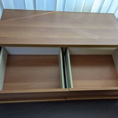 【引き取り限定】大きな引き出し付き木製テレビボードの画像