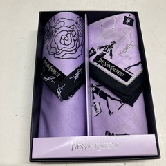 O2512-057 イヴサンローラン ハンカチ スカーフ ２点セット 未使用 サイズ不明の画像