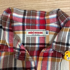 ミキハウス　チェックシャツ　80の画像