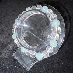 水晶×アクアマリン8mmブレスレット☪️17cmの画像