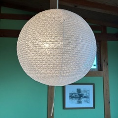 旅館　和　和室　常夜灯　ホワイト ペンダントライト 球形の画像