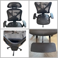 ニトリ リクライニングワークチェア フォリスト PCチェア 椅子 黒 ブラックの画像