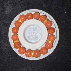 ゴールドサンドストーン12mmブレスレット☪️15.5cmの画像