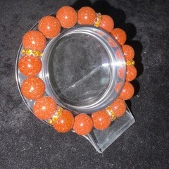 ゴールドサンドストーン12mmブレスレット☪️15.5cmの画像