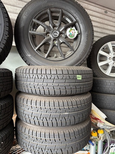 🚗【スタッドレスタイヤ】ヤリス/アクア/フィット14インチアルミホイール付 ⑰【年末まで休まず営業！】