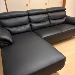 カウチソファー　Cガーネットカウチ右WH/BKの画像