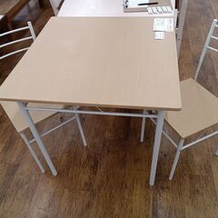 ★リユースのサカイ水戸店★  2人掛けダイニングセット ベージュ H74×D75×W75 クリーニング済み MT6517の画像