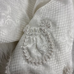 成人式　MARABOU ホワイト フェイクファーショールの画像