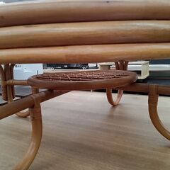 ★リユースのサカイ水戸店★  ローテーブル ライトブラウン H34×D90×W90 クリーニング済み MT6518の画像