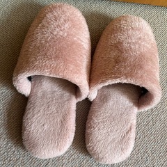 スリッパ　ピンク　冬用　ファーの画像