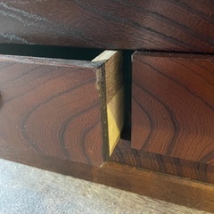 囲炉裏テーブル 時代家具 アンティーク家具 昭和レトロ 古民家 引き出し付の画像