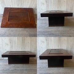 囲炉裏テーブル 時代家具 アンティーク家具 昭和レトロ 古民家 引き出し付の画像