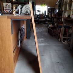 レトロ 鏡 建具 木製 古民家 ミラー ディスプレイ　/MJ-1316 1Fの画像