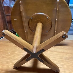 KARIMOKU カリモク 木製円形テーブル天板100cm 丸テーブル サイドテーブル 高さ68cmの画像