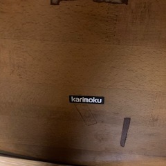 KARIMOKU カリモク 木製円形テーブル天板100cm 丸テーブル サイドテーブル 高さ68cmの画像