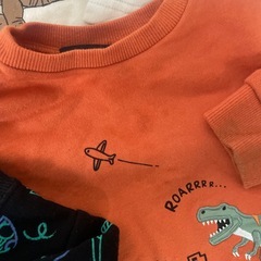 80.90サイズ　こども服　ベビー服　恐竜　3枚セットの画像