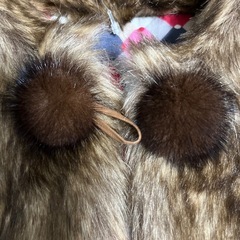 新品未使用 ハッカキッズ　フェイクファー　コート　 の画像