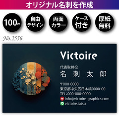 名刺印刷 100枚 両面 フルカラー 紙ケース付 No.2…