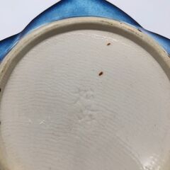 ss8105　美濃焼 松峰窯 桔梗型 デミタスカップ＆ソーサー 5客セット 藍色 瑠璃色 青色食器 小ぶり コーヒーカップ 花の形 レトロ オシャレ c/s 珈琲 カップ＆ソーサーセット 中古の画像