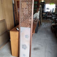 欄間 らんま 建具 梅 ガラス張り 木製 古民家　/MJ-1317 1Fの画像